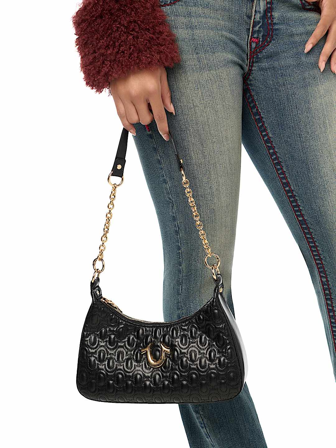 ALLOVER HORSESHOE SHOULDER BAG