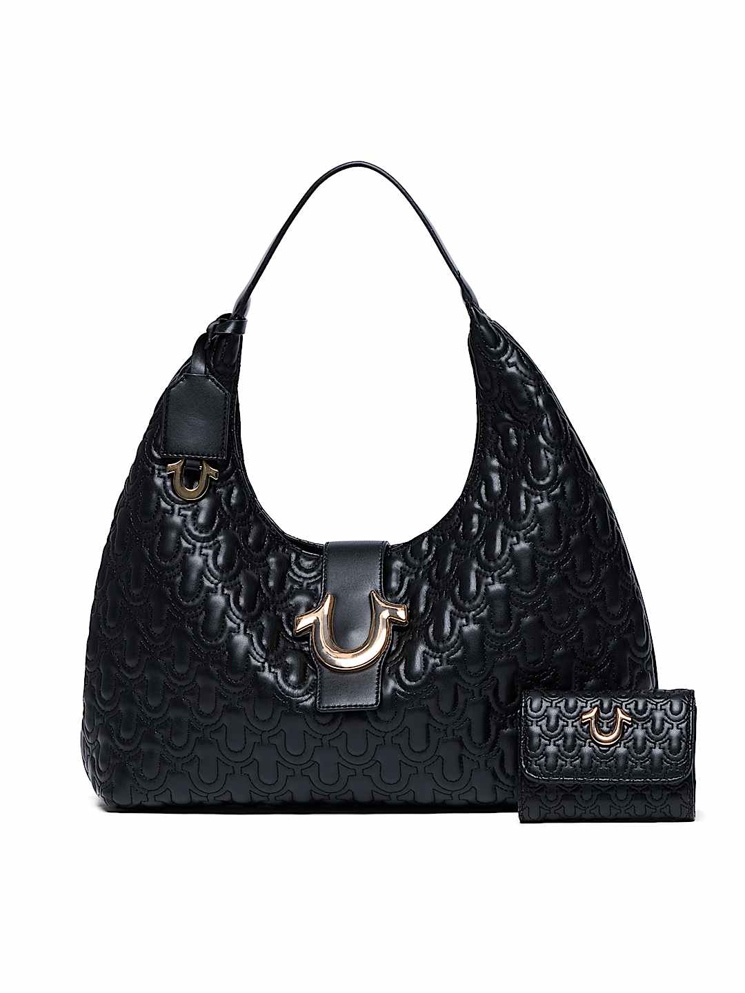 HORSESHOE EMBOSSED HOBO BAG