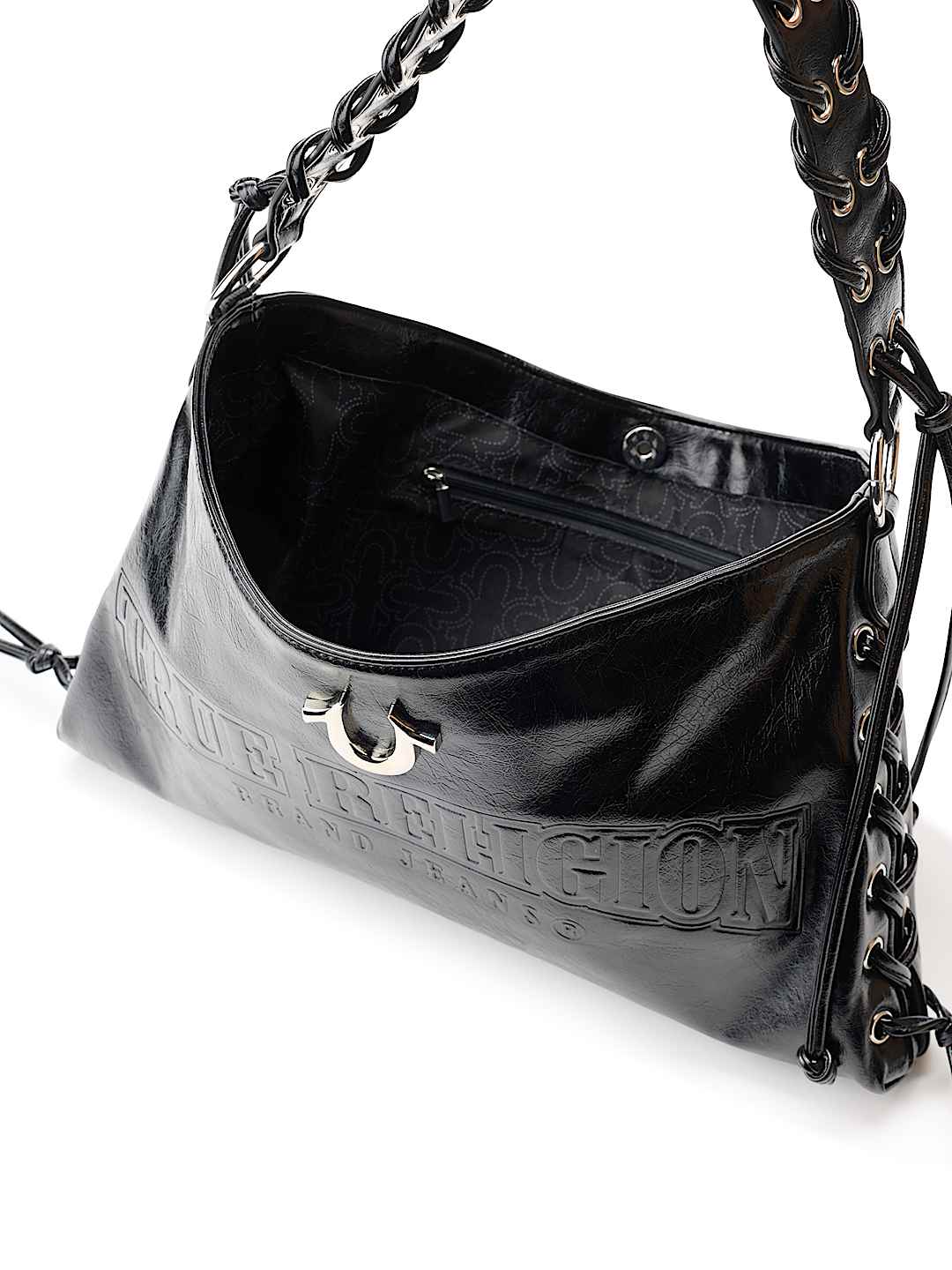 EMBOSSED LOGO HANDBAG