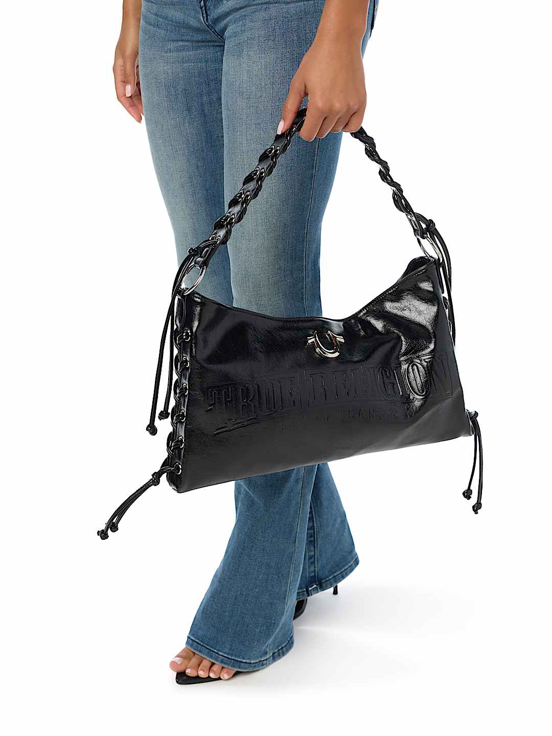 EMBOSSED LOGO HANDBAG