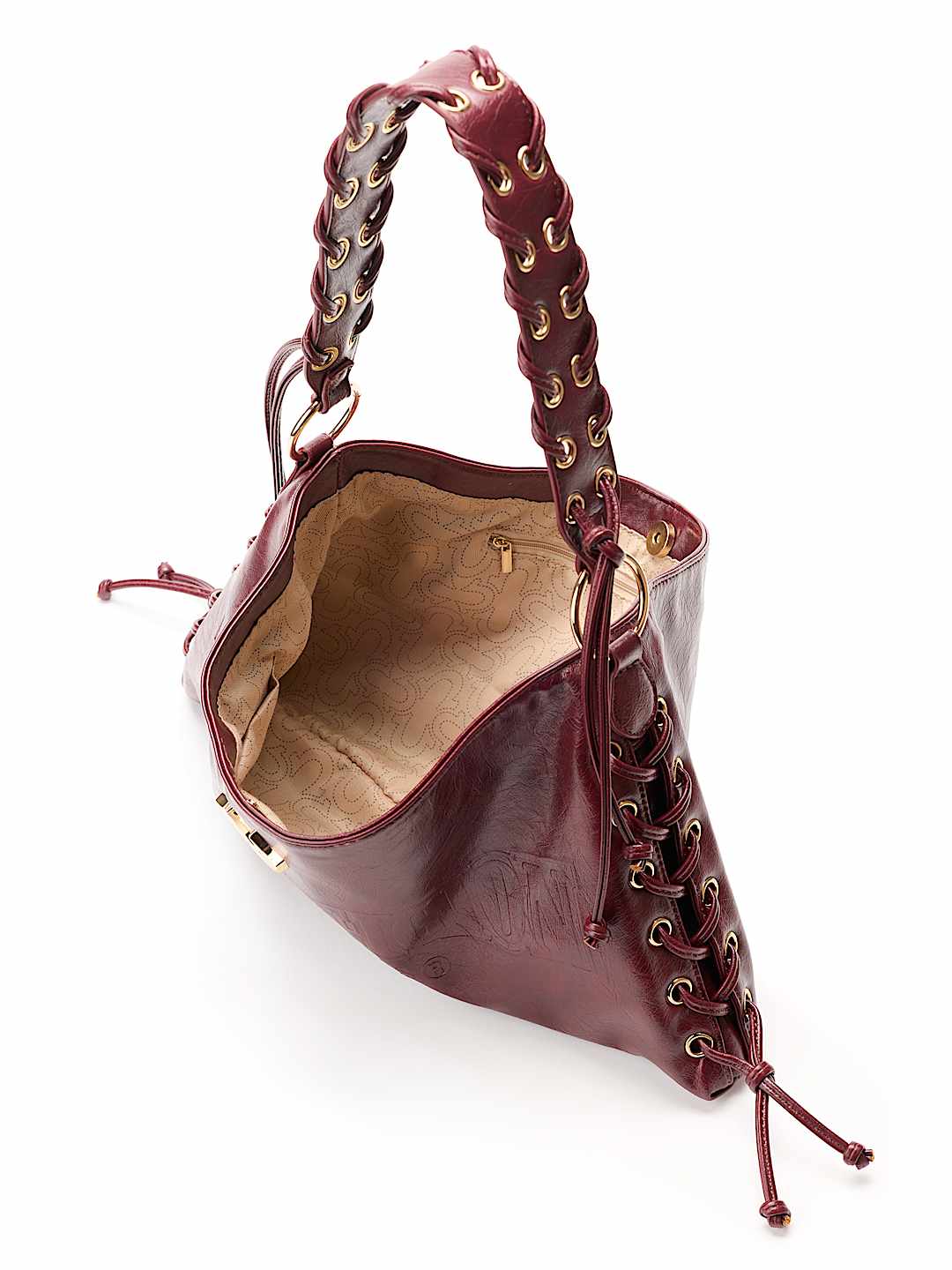EMBOSSED LOGO HANDBAG