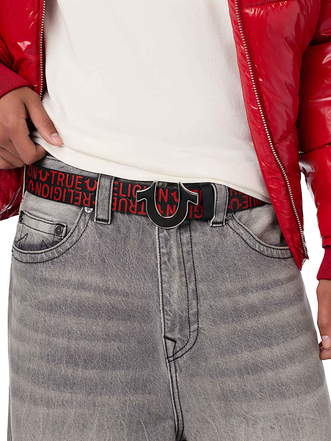 CINTUR&Oacute;N CON ESTAMPADO INTEGRAL DE HERRADURA TRUE