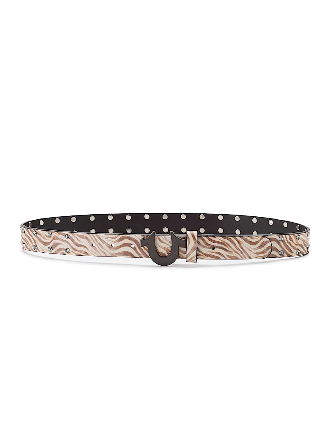 ZEBRA STUDDED HORSESHOE BELT