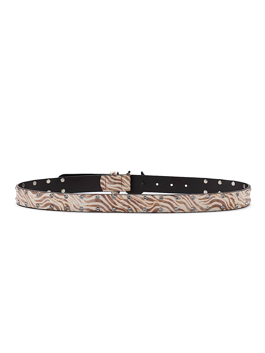 ZEBRA STUDDED HORSESHOE BELT