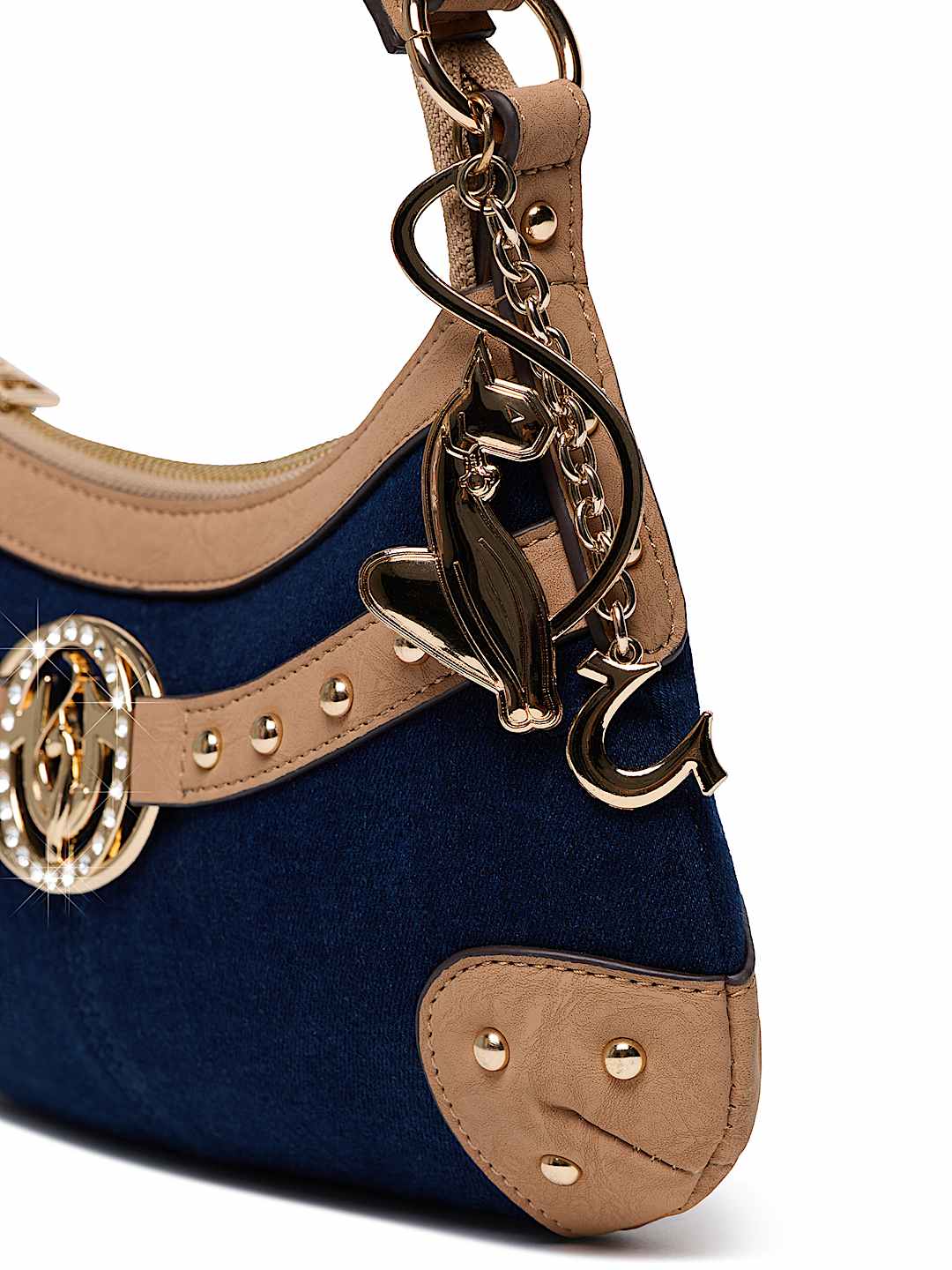 TRUE RELIGION X BABY PHAT DENIM CHARM BAG