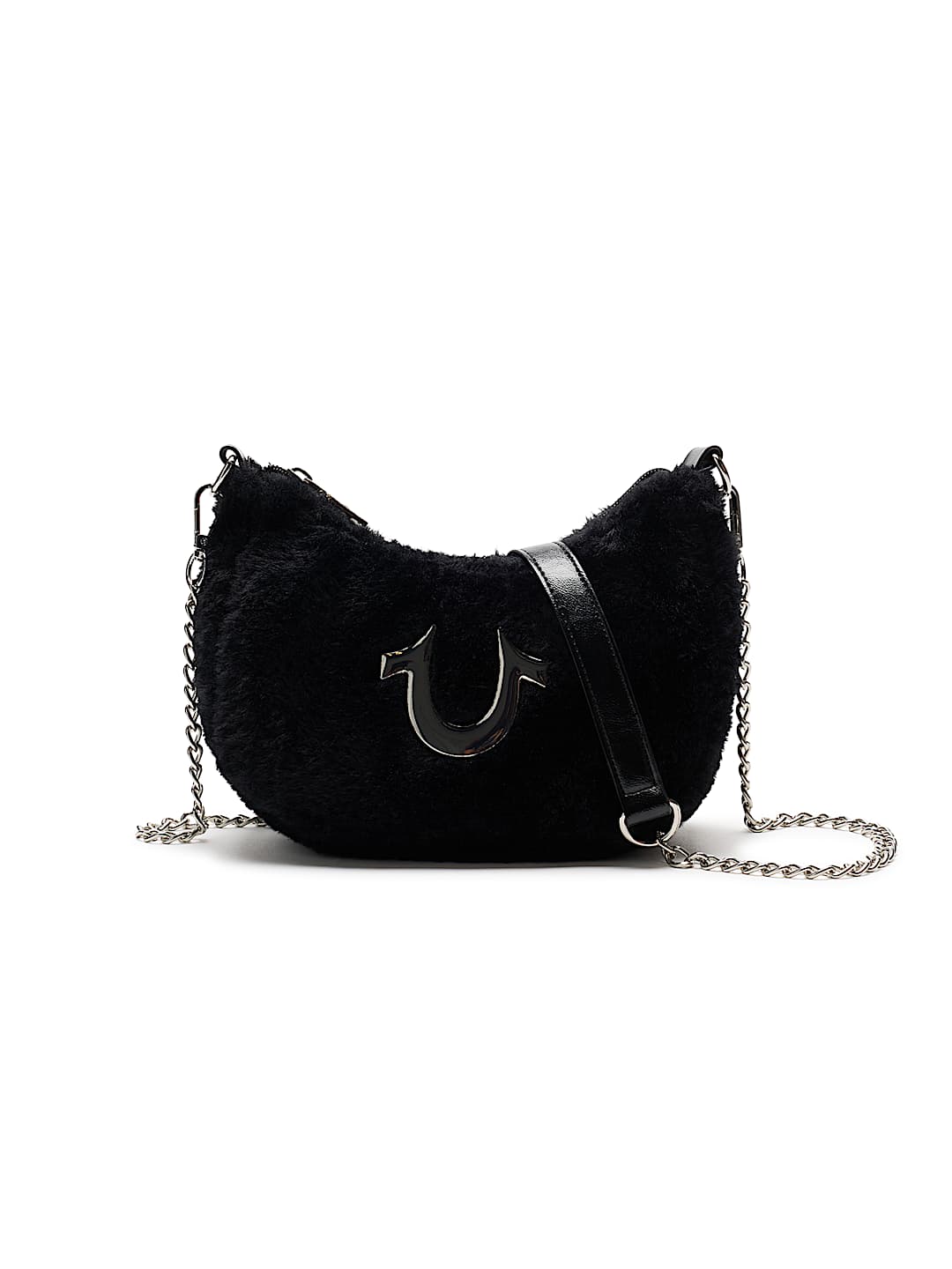 PLUSH HORSESHOE CHAIN HANDBAG