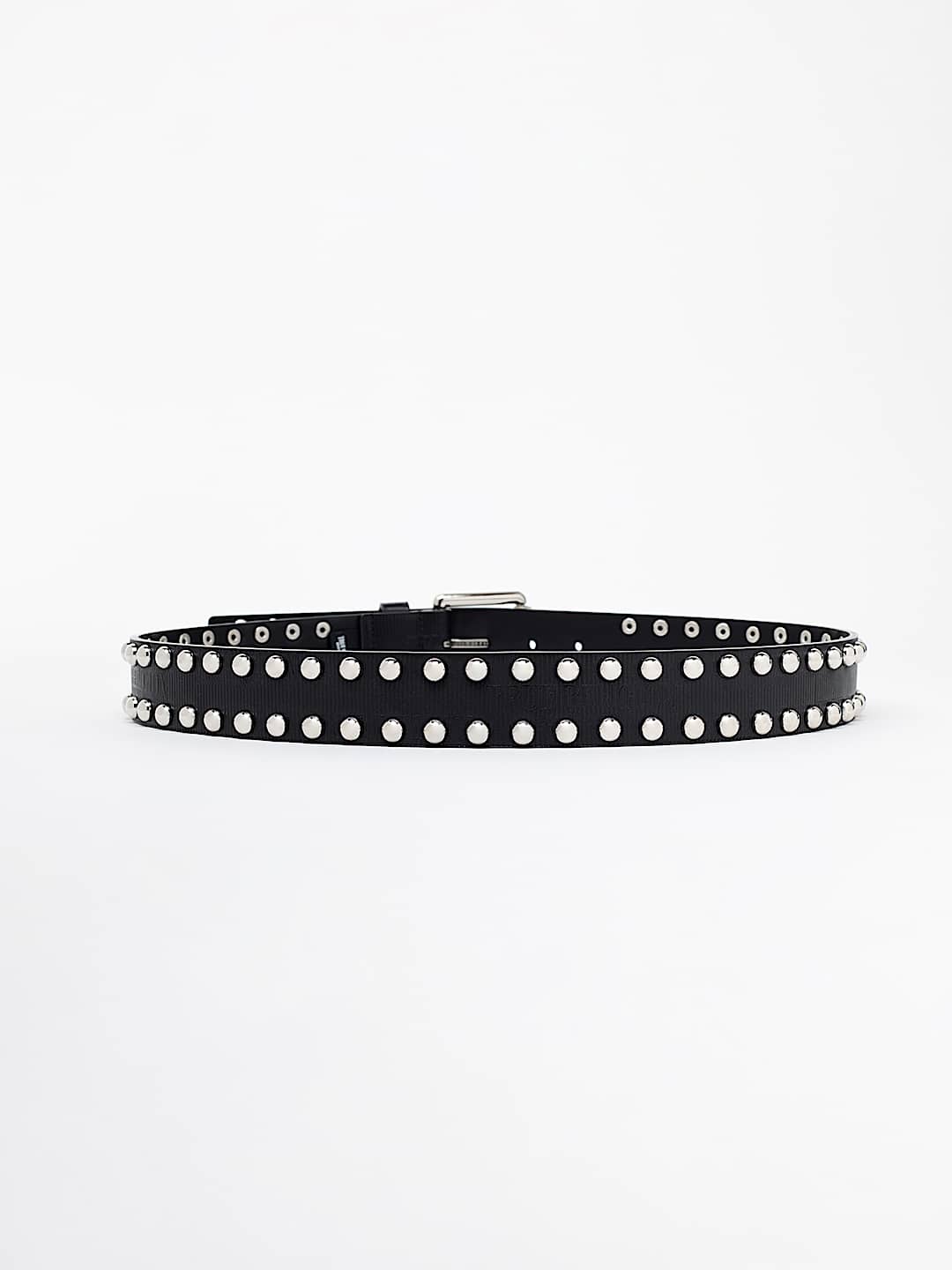 LOGO TEXTURED STUDDED BELT, image 2