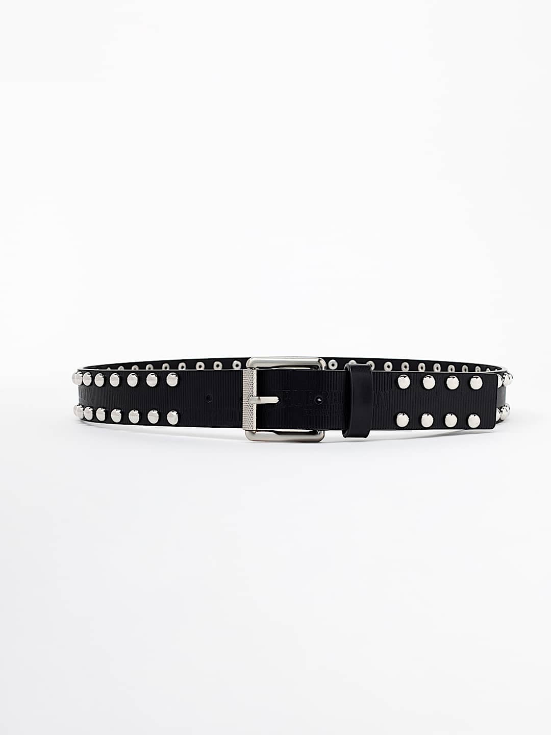 LOGO TEXTURED STUDDED BELT, image 1