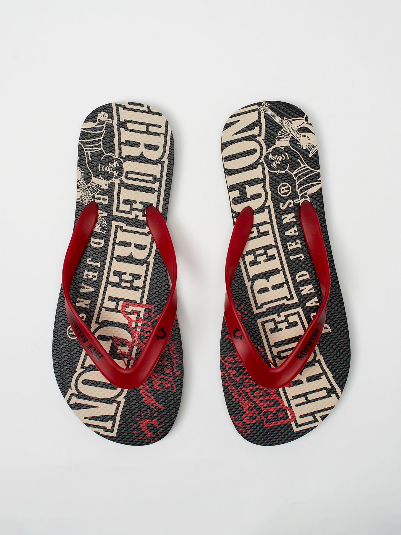 True religion best sale flip flops mens