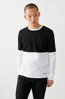 LONG SLEEVE COLOR BLOCK TEE, image 2