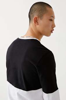 LONG SLEEVE COLOR BLOCK TEE, image 3