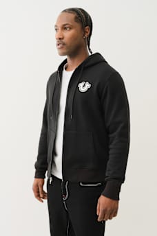 BUDDHA LOGO ZIP HOODIE, image 3