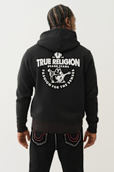 BUDDHA LOGO ZIP HOODIE, image 1