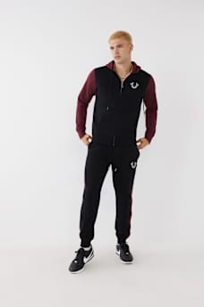 COLOR BLOCK ZIP HOODIE