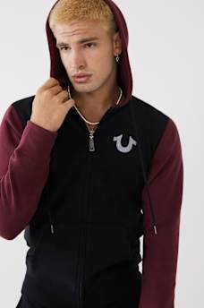 COLOR BLOCK ZIP HOODIE