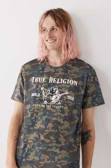 MESH CAMO LOGO TEE