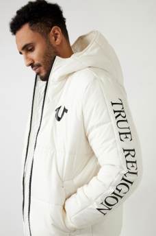 TRUE RELIGION PANEL PUFFER JACKET