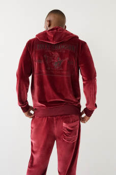 SUDADERA VELOUR BIG T CON CAPUCHA Y CIERRE, image 3