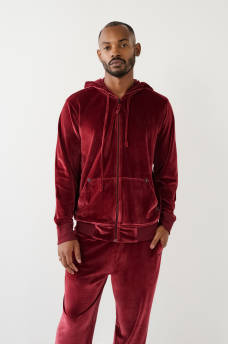 SUDADERA VELOUR BIG T CON CAPUCHA Y CIERRE, image 4