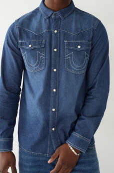 CHAMBRAY WESTERN SHIRT, image 1