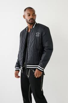 HS LOGO QUILTED BOMBER JACKET, image 1