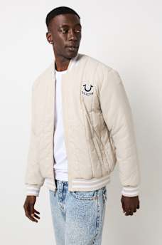 HS LOGO QUILTED BOMBER JACKET, image 3