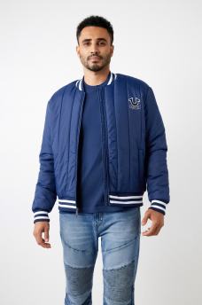 HS LOGO QUILTED BOMBER JACKET, image 3