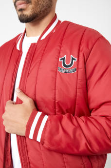 HS LOGO QUILTED BOMBER JACKET, image 1