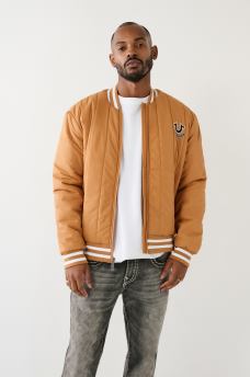 HS LOGO QUILTED BOMBER JACKET, image 1