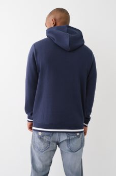 TRUE RELIGION LOGO SNAP HOODIE