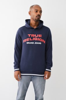 TRUE RELIGION LOGO SNAP HOODIE