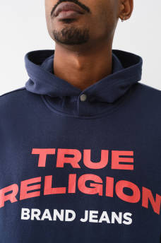 TRUE RELIGION LOGO SNAP HOODIE