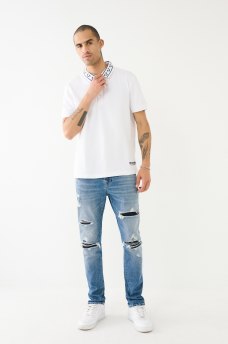  Matt Distressed Moto Jean, image 3