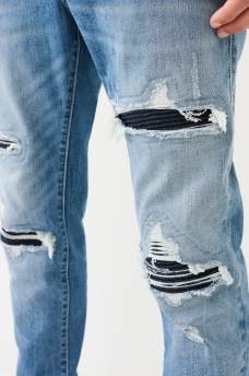  Matt Distressed Moto Jean, image 1