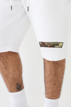 EMBROIDERED TRUE RELIGION SWEAT SHORT 