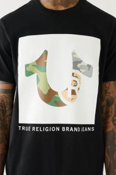 CAMO TRUE RELIGION LOGO TEE, image 1