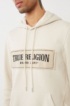  FRAYED ARCH LOGO HOODIE