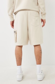 EMBROIDERED LOGO CARGO SWEAT SHORT