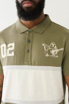  BUDDHA LOGO PANELED POLO SHIRT, image 3