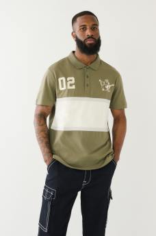  BUDDHA LOGO PANELED POLO SHIRT, image 1