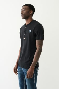 Horseshoe Logo Henley Tee, image 2
