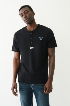 Horseshoe Logo Henley Tee, image 5
