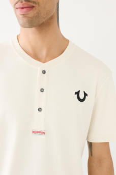 Horseshoe Logo Henley Tee