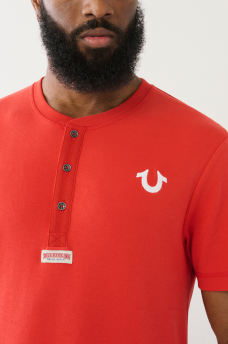 Horseshoe Logo Henley Tee