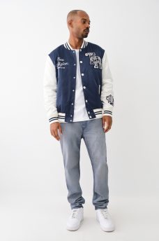 CAMPERA TIPO BOMBER GOOD LIFE DE MEZCLILLA UNIVERSITARIA, image 6