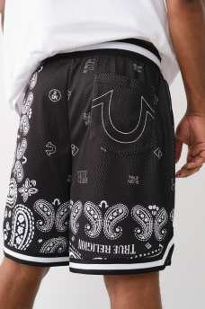 SHORT DE MALLA CON ESTAMPADO DE BANDANA, image 2