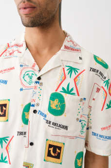RESORT PRINT CAMP COLLAR SHIRT
