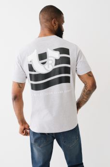 HORSESHOE FLAG PRINT TEE