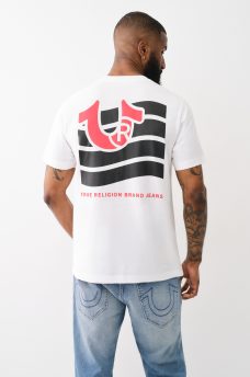 CAMISETA CON ESTAMPADO DE BANDERA Y HERRADURA, image 4