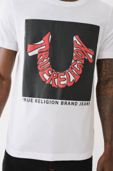 WARPED HORSESHOE LOGO TEE